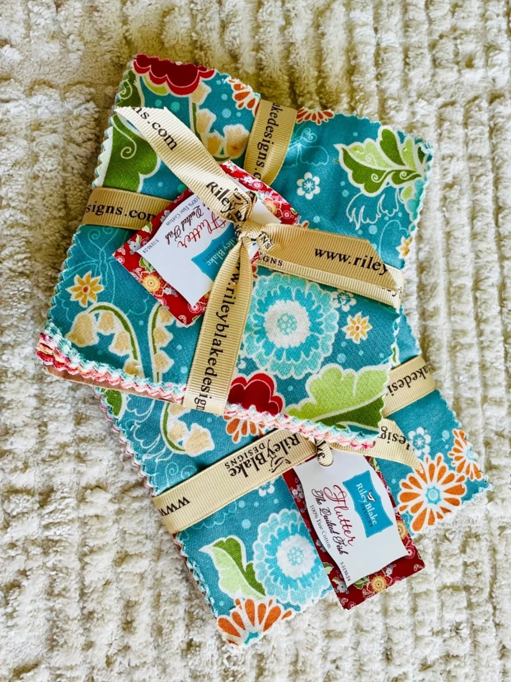 2 Riley Blake Designs "Twice as Nice" 5” stacker charm packs Quilted Fish Cotton - Picture 2 of 13